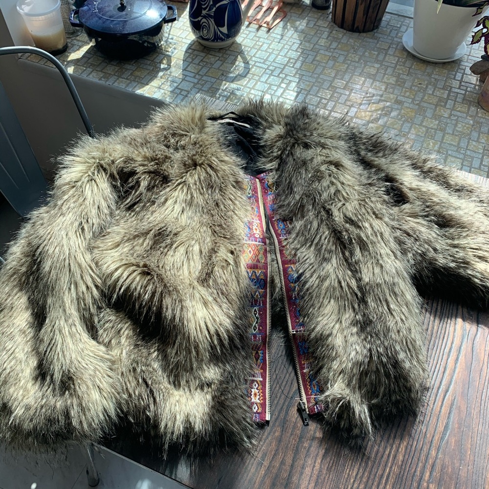 Free people faux fur coat